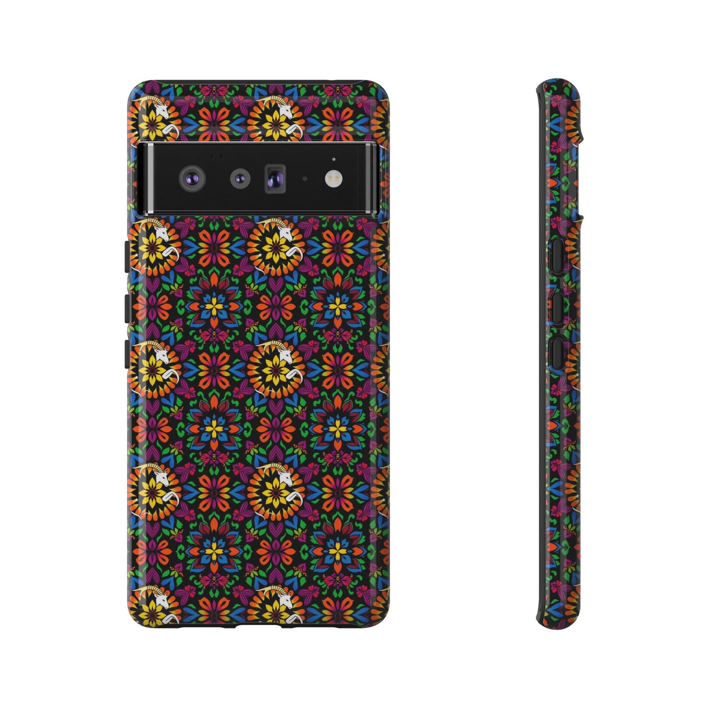 Tough Cases, Capricorn, Zodiac v2, Flower Pattern