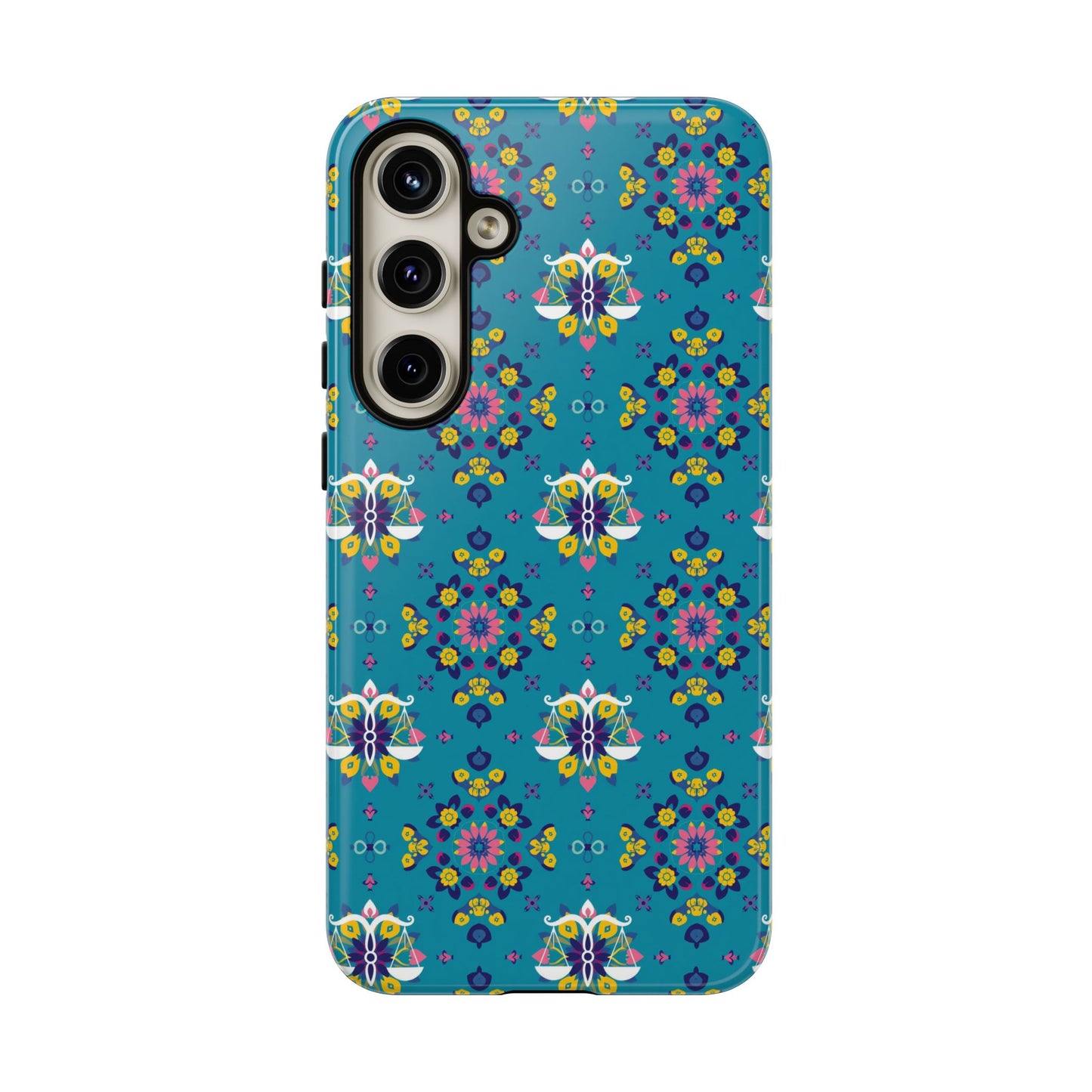 Tough Cases, Libra, Zodiac v2, Flower Pattern