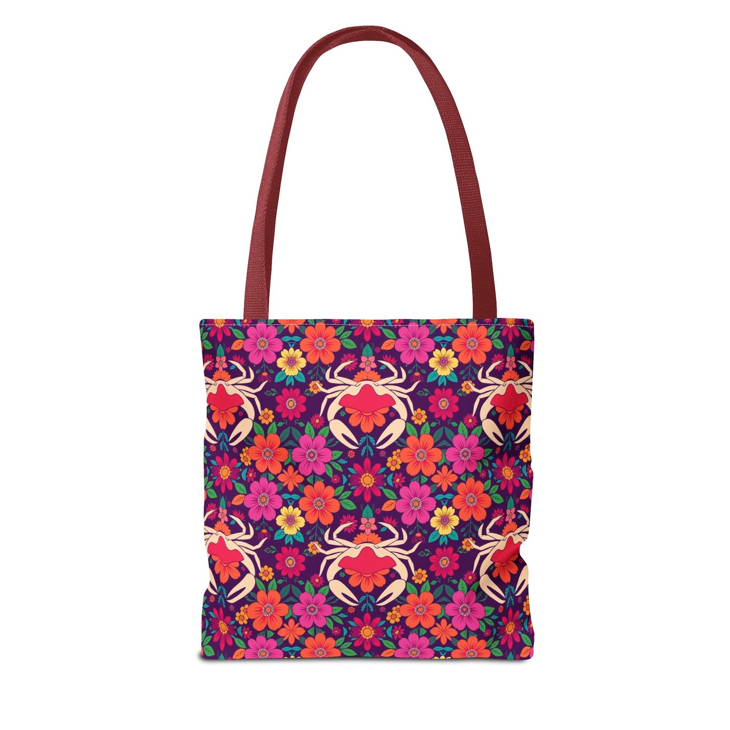 Tote Bag (AOP), Cancer, Zodiac, Flower Pattern