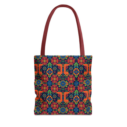Tote Bag, (AOP), Gemini, Zodiac v1, Flower Pattern
