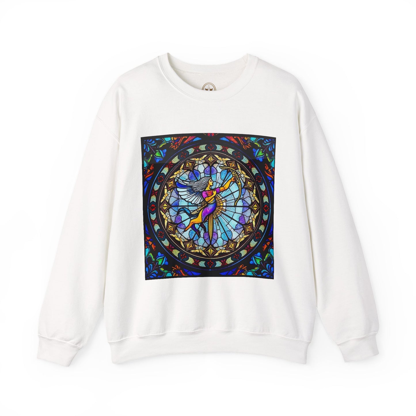 Unisex Heavy Blend™ Crewneck Sweatshirt, Glass, Sagittarius Zodiac Design