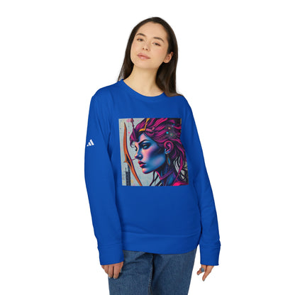 Adidas, Unisex Fleece Crewneck Sweatshirt, Sagittarius, Pop Art v1, Zodiac