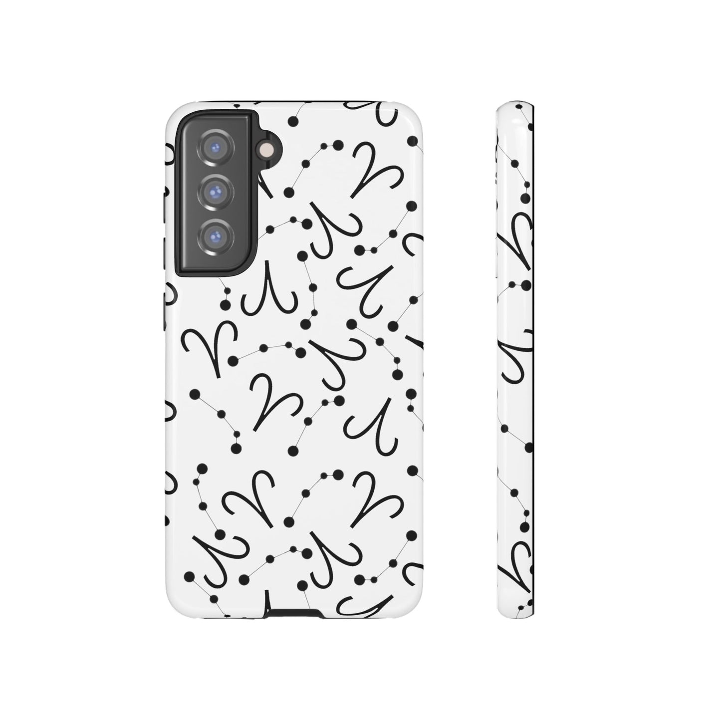 Tough Cases with the Aries Zodiac sign for iPhone, Samsung Galaxy, and Google Pixel devices