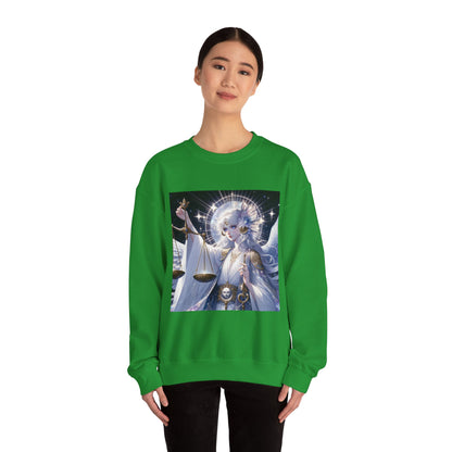 Unisex Heavy Blend™ Crewneck Sweatshirt,anime angel, Libra Zodiac Design