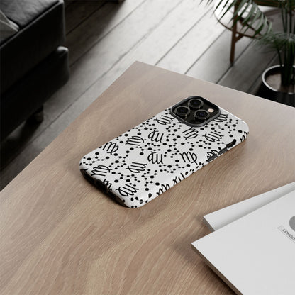 Tough Cases with the Virgo Zodiac sign for iPhone, Samsung Galaxy, and Google Pixel devices