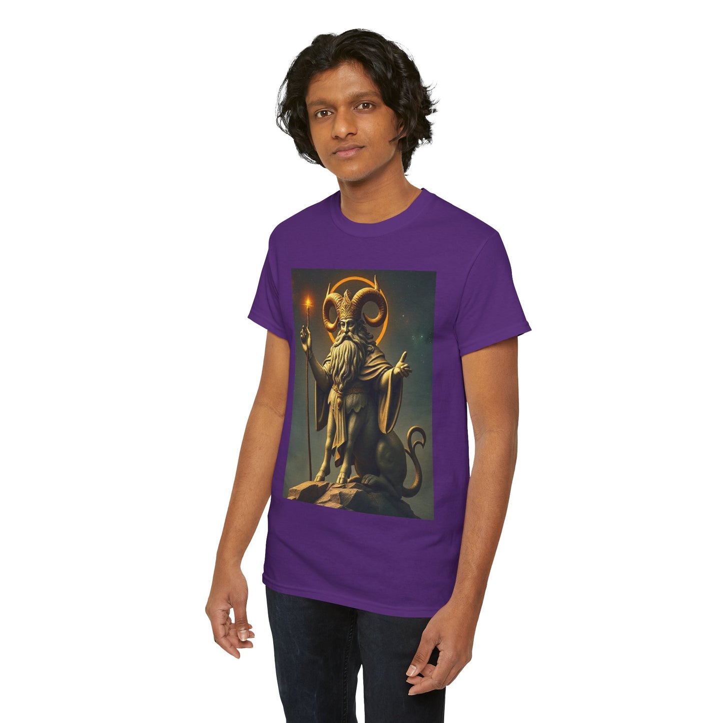 Unisex Heavy Cotton T-Shirt, Taurus God, Zodiac Design
