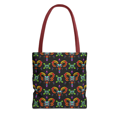 Tote Bag (AOP), Aries, Zodiac, Jewel Pattern