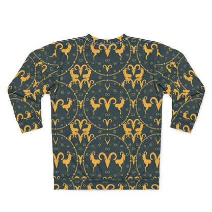 Unisex Sweatshirt, Zodiac Design, Pattern v1, Aries, AOP