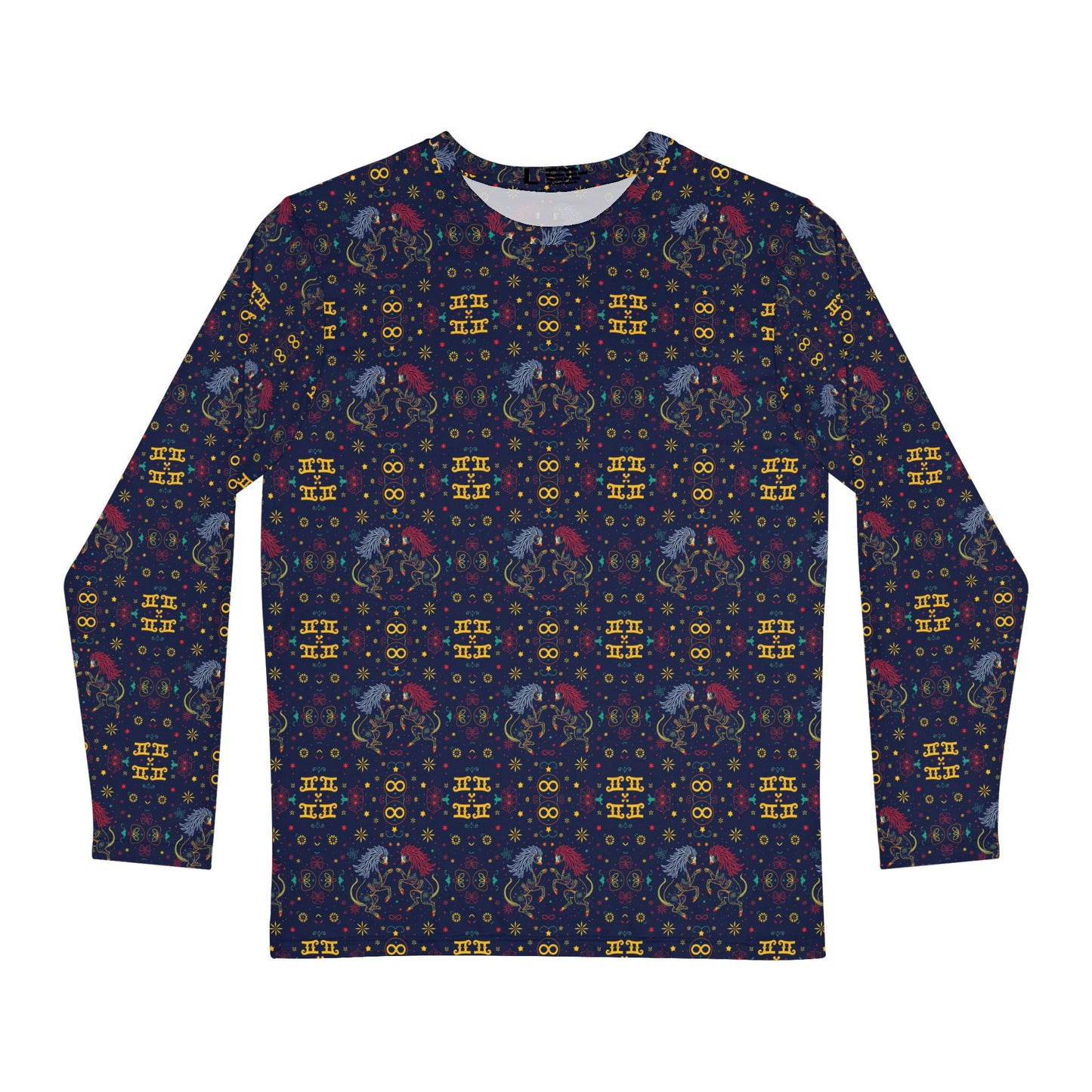 Men's Long Sleeve Shirt, (AOP), Gemini, Zodiac v4, Pattern