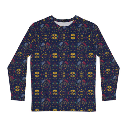 Men's Long Sleeve Shirt, (AOP), Gemini, Zodiac v4, Pattern