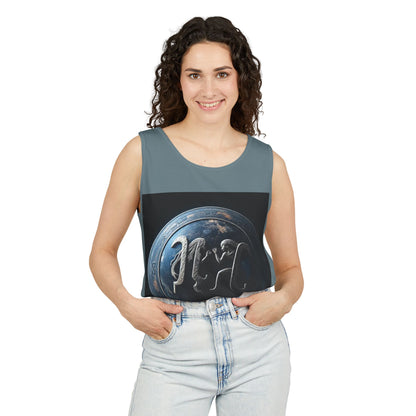 Unisex Garment-Dyed, Tank Top, Gemini Design, Space Symbol , 100% US cotton