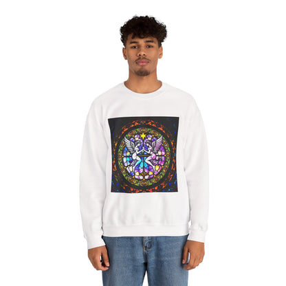 Unisex Heavy Blend™ Crewneck Sweatshirt, Glass 1, Gemini Zodiac Design