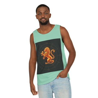 Unisex Garment-Dyed, Tank Top, Leo Design, Space Animal v1, 100% US cotton