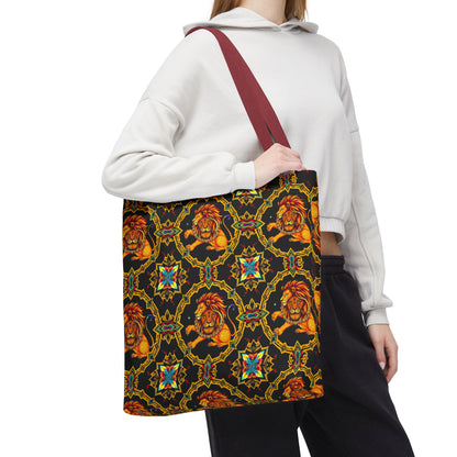 Tote Bag (AOP), Leo, Zodiac, Jewel Pattern