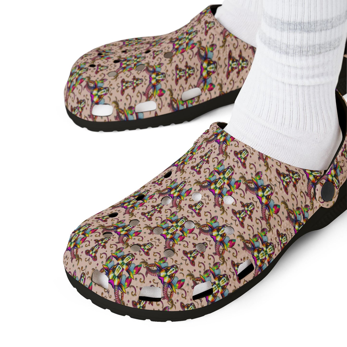 EVA Foam Rubber Shoes, (AOP), Taurus, Zodiac v1, Pattern