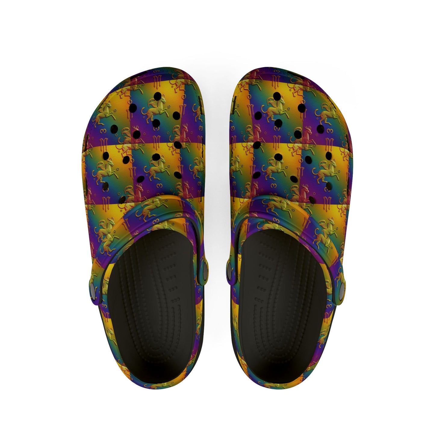 EVA Foam Rubber Shoes, (AOP), Virgo, Zodiac v4, Pattern