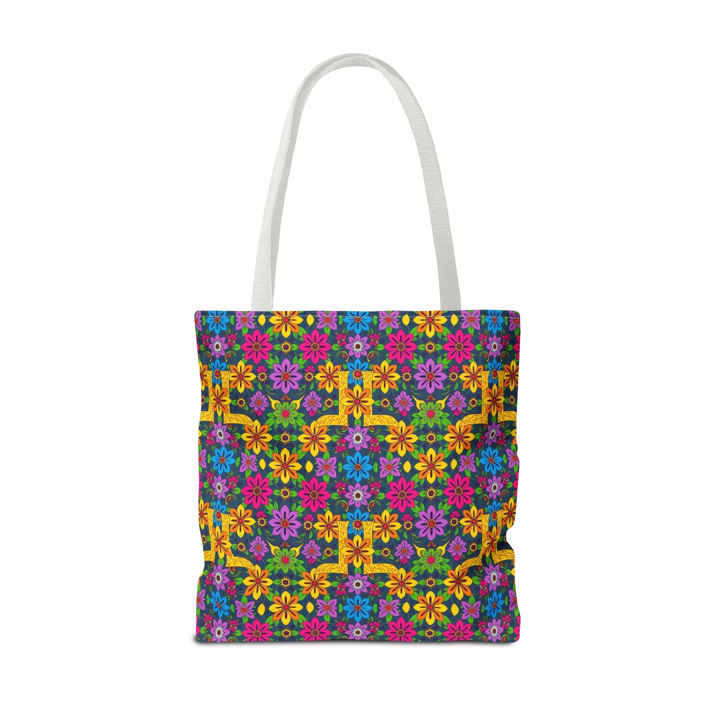 Tote Bag, (AOP), Gemini, Zodiac v2, Flower Pattern