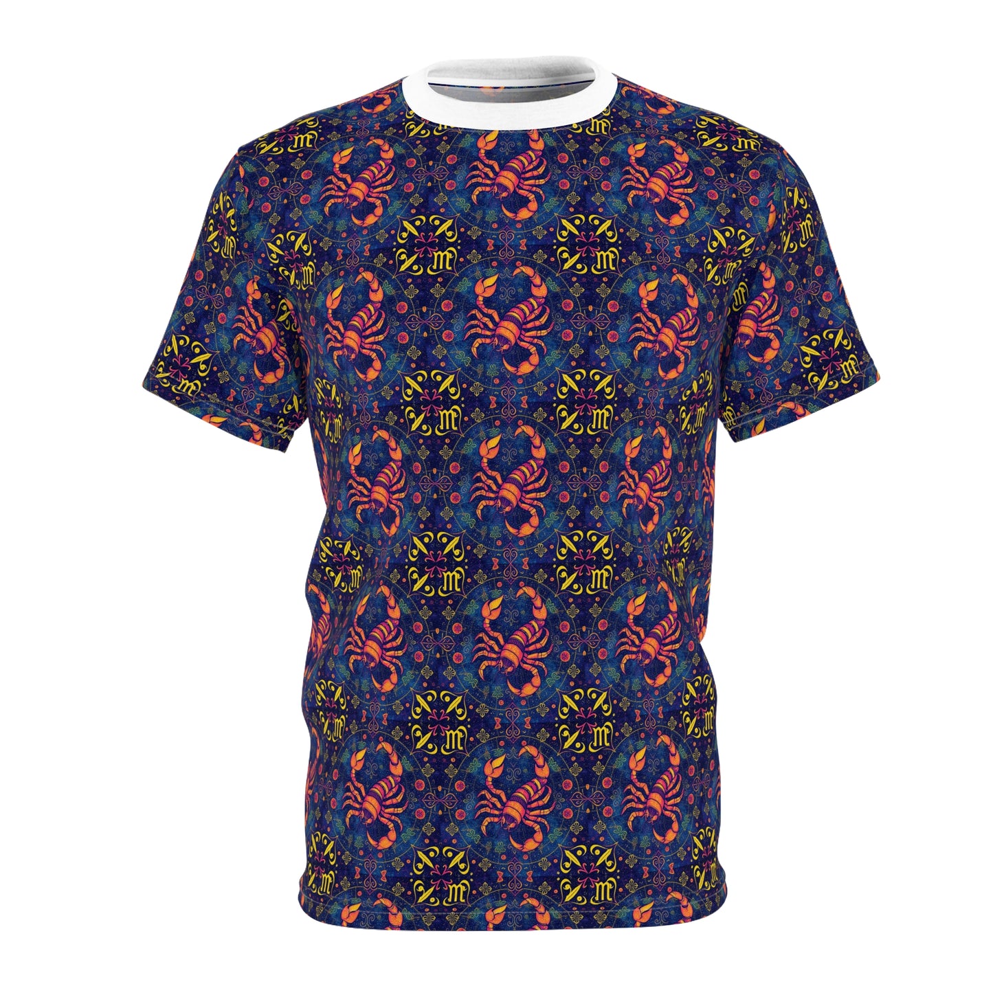 Unisex Cut & Sew T-Shirt, AOP, Scorpio, Zodiac v1, Pattern