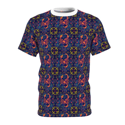 Unisex Cut & Sew T-Shirt, AOP, Scorpio, Zodiac v1, Pattern