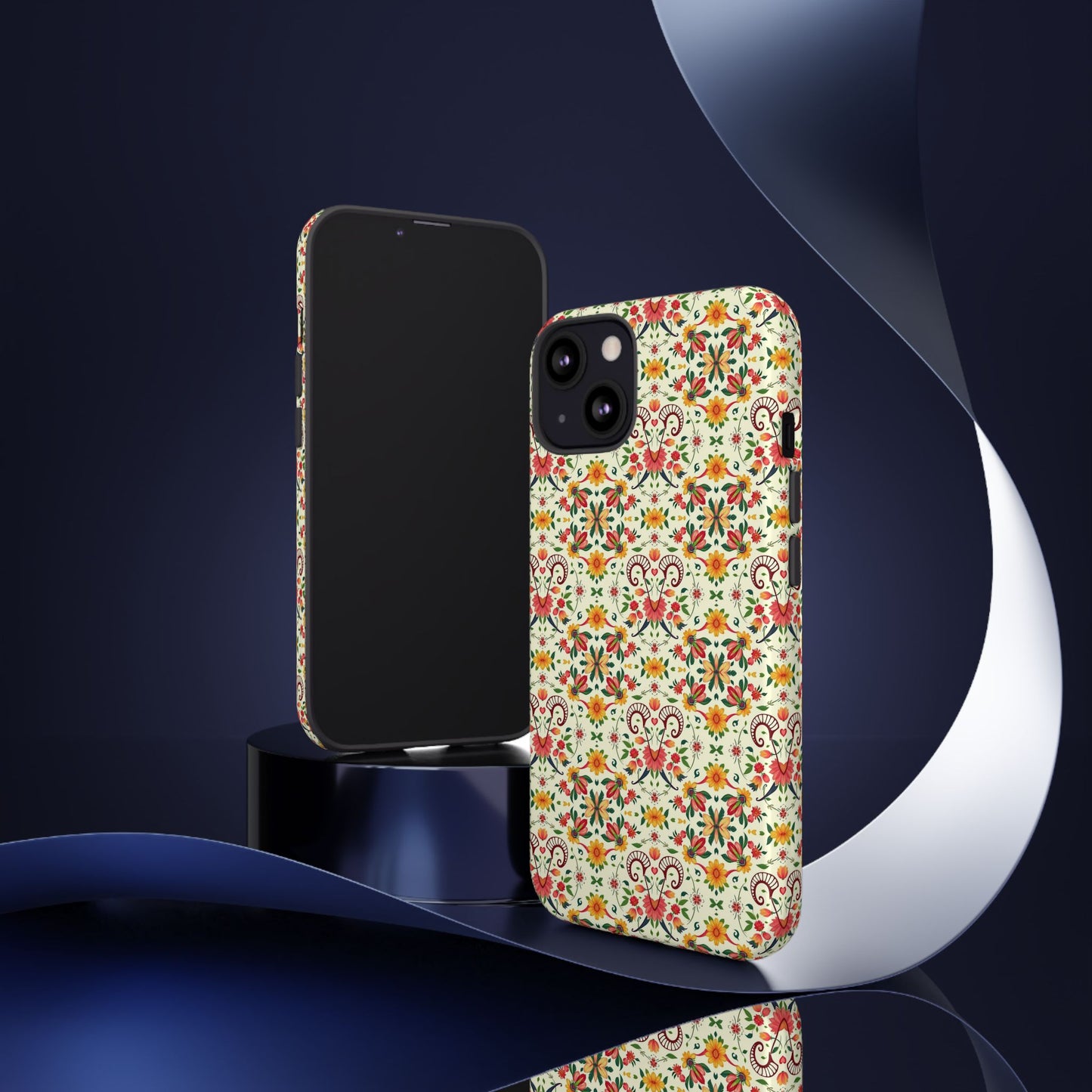 Tough Cases, Aries, Zodiac, Flower Pattern