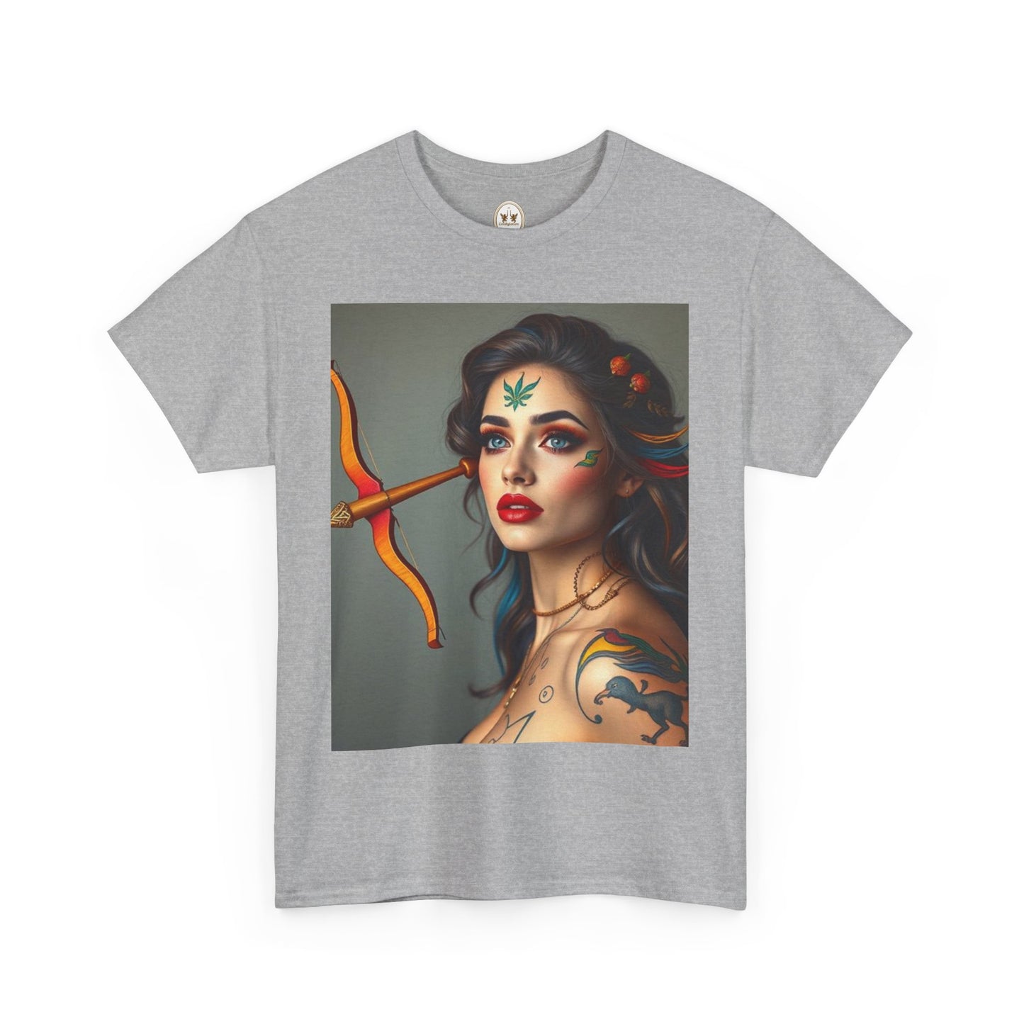Unisex Heavy Cotton T-Shirt, Sagittarius, Zodiac v2, Sexy Art
