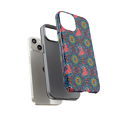 Tough Cases, Capricorn, Zodiac v1, Flower Pattern