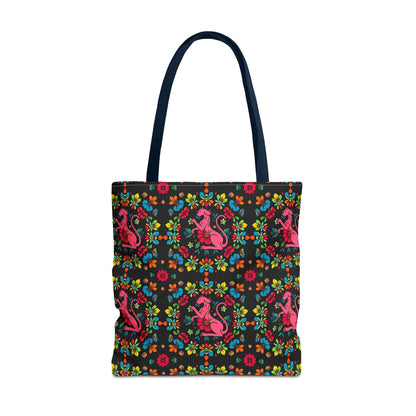 Tote Bag, (AOP), Virgo, Zodiac v6, Flower Pattern
