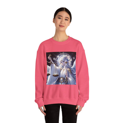 Unisex Heavy Blend™ Crewneck Sweatshirt,anime angel, Libra Zodiac Design