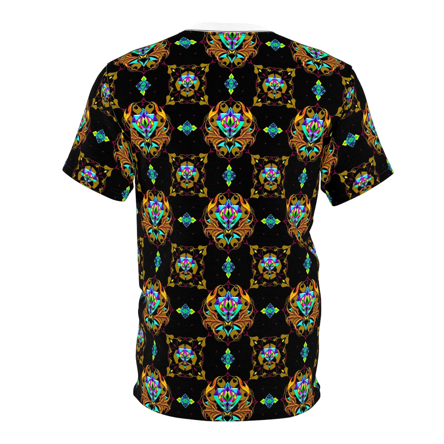 Unisex Cut & Sew T-Shirt, (AOP), Scorpio, Zodiac, Jewels Pattern