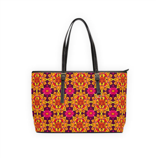 Leather Shoulder Bag, Scorpio, Zodiac v2, Flower Pattern