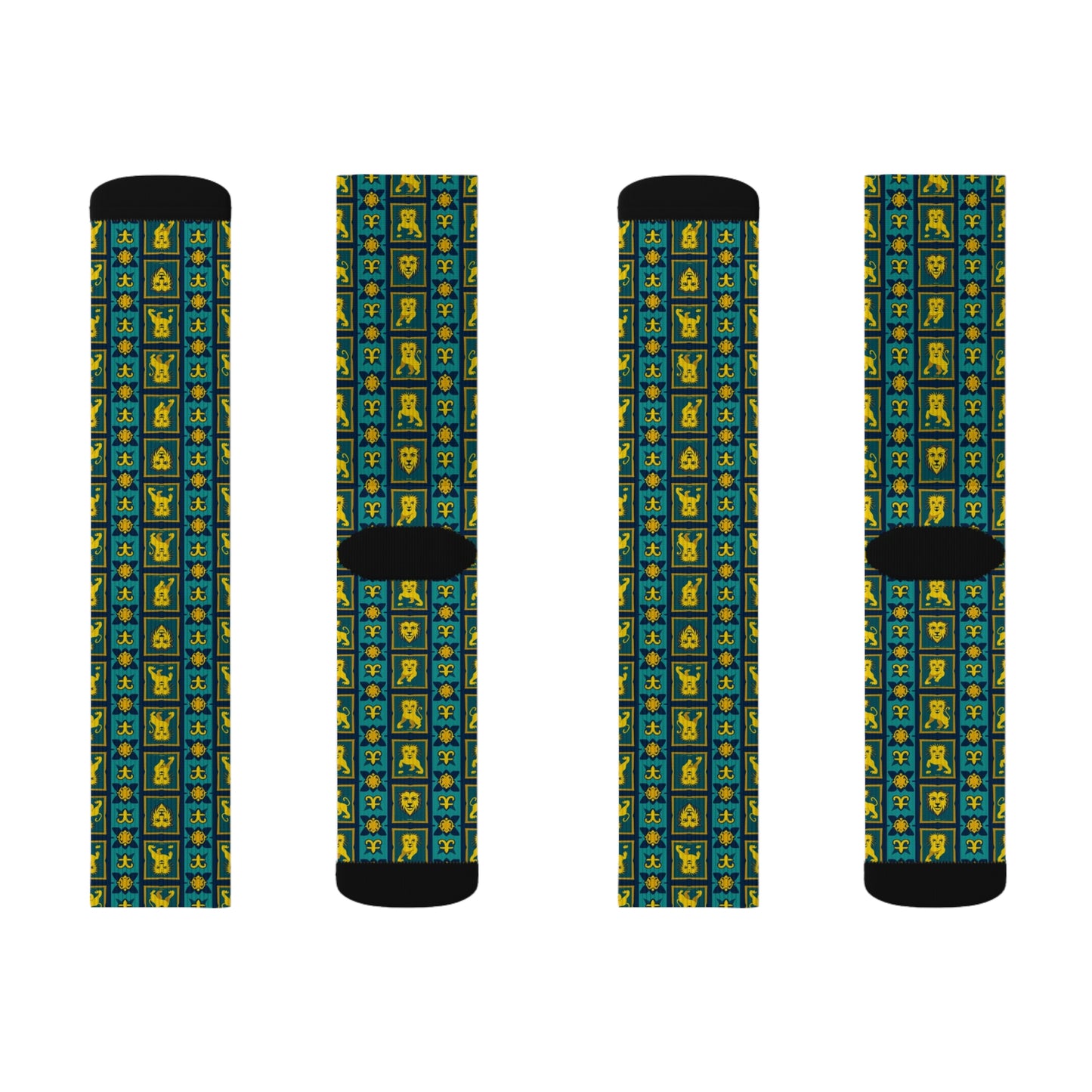 Sublimation Socks, Leo, Zodiac, Shapes Pattern
