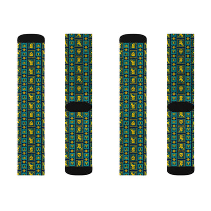 Sublimation Socks, Leo, Zodiac, Shapes Pattern
