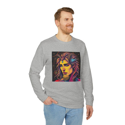 Adidas, Unisex Fleece Crewneck Sweatshirt, Aquarius, Pop Art v1, Zodiac