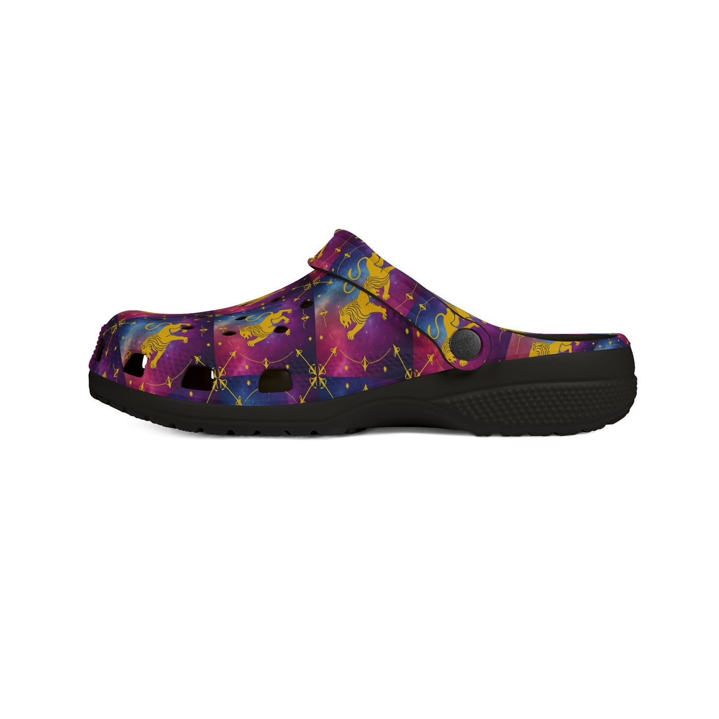 EVA Foam Rubber Shoes, (AOP), Leo, Zodiac v4, Pattern