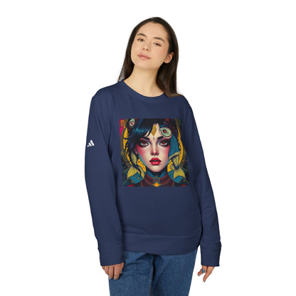 Adidas, Unisex Fleece Crewneck Sweatshirt, Pisces, Pop Art v1, Zodiac