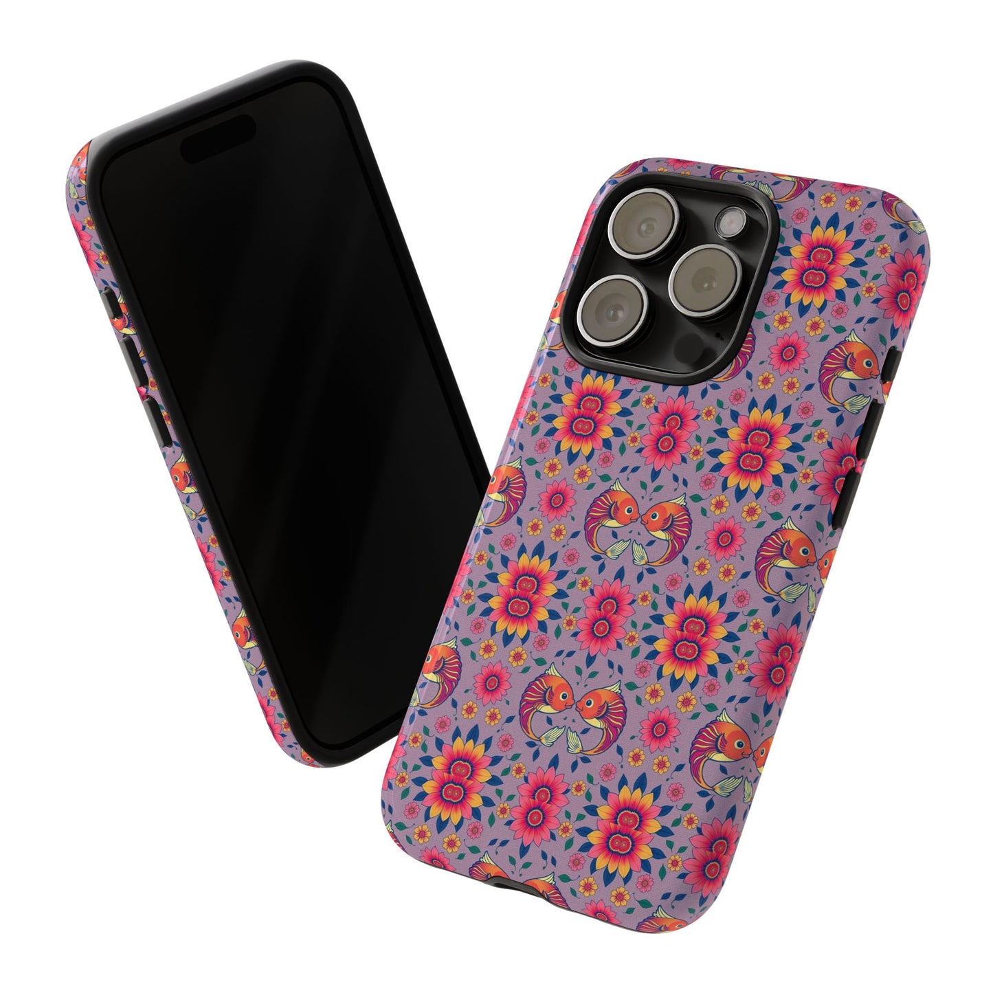Tough Cases, Pisces, Zodiac v3, Flower Pattern