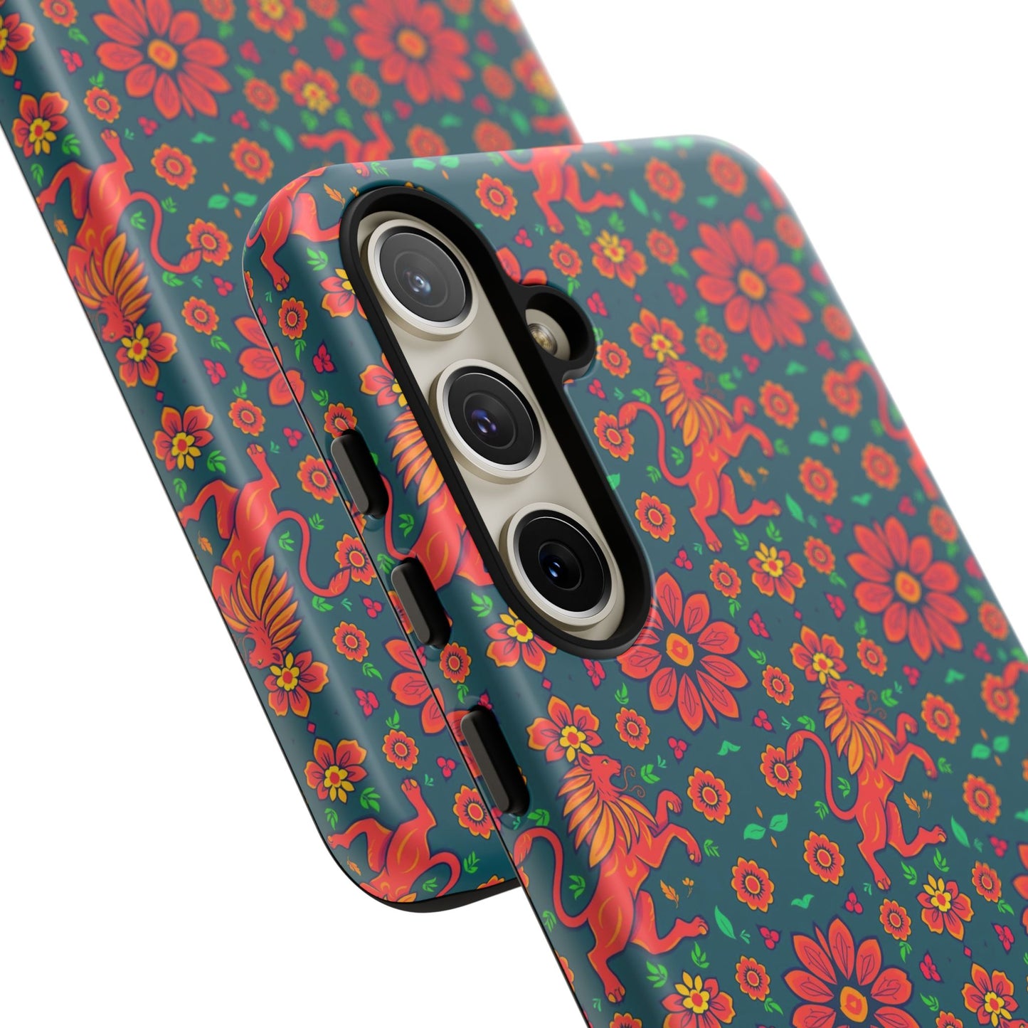 Tough Cases, Leo, Zodiac v2, Flower Pattern