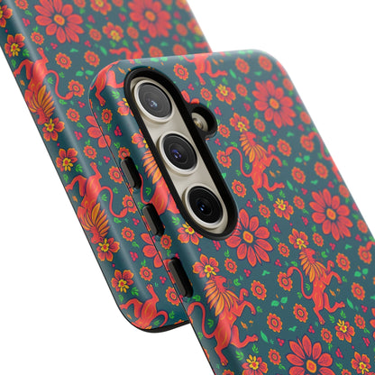 Tough Cases, Leo, Zodiac v2, Flower Pattern