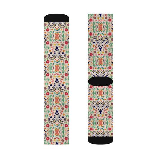Sublimation Socks, Aries, Zodiac v2, Pattern