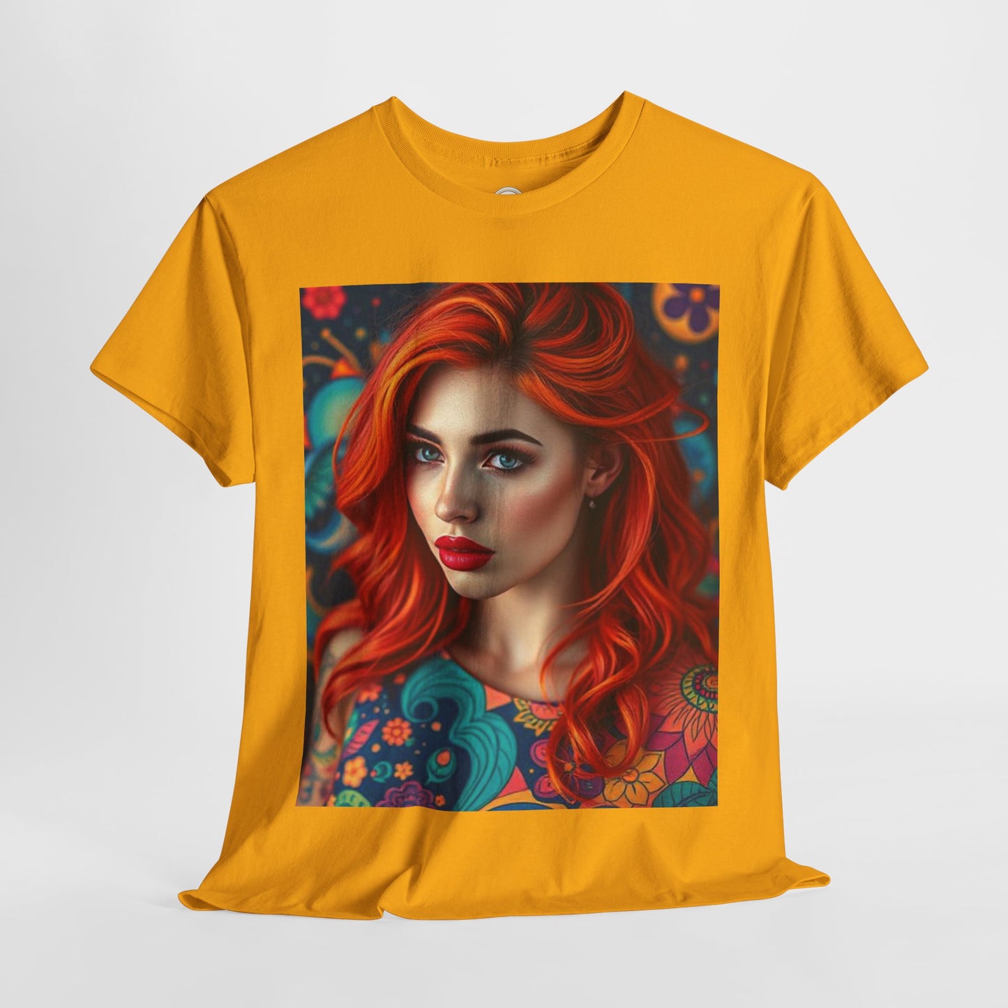 Unisex Heavy Cotton T-Shirt, Aquarius, Zodiac v1, Sexy Art