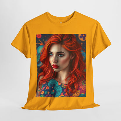 Unisex Heavy Cotton T-Shirt, Aquarius, Zodiac v1, Sexy Art