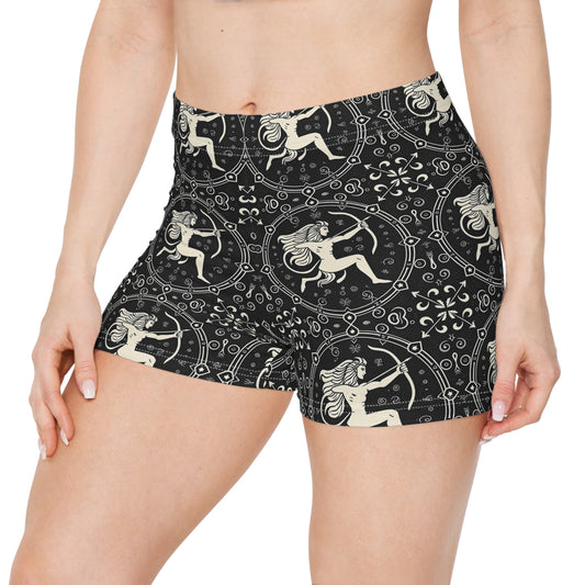 Women's Shorts, AOP, Sagittarius, Zodiac v1, Pattern
