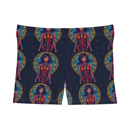 Women's Shorts, (AOP), Scorpio, Zodiac v4, Sexy Pattern