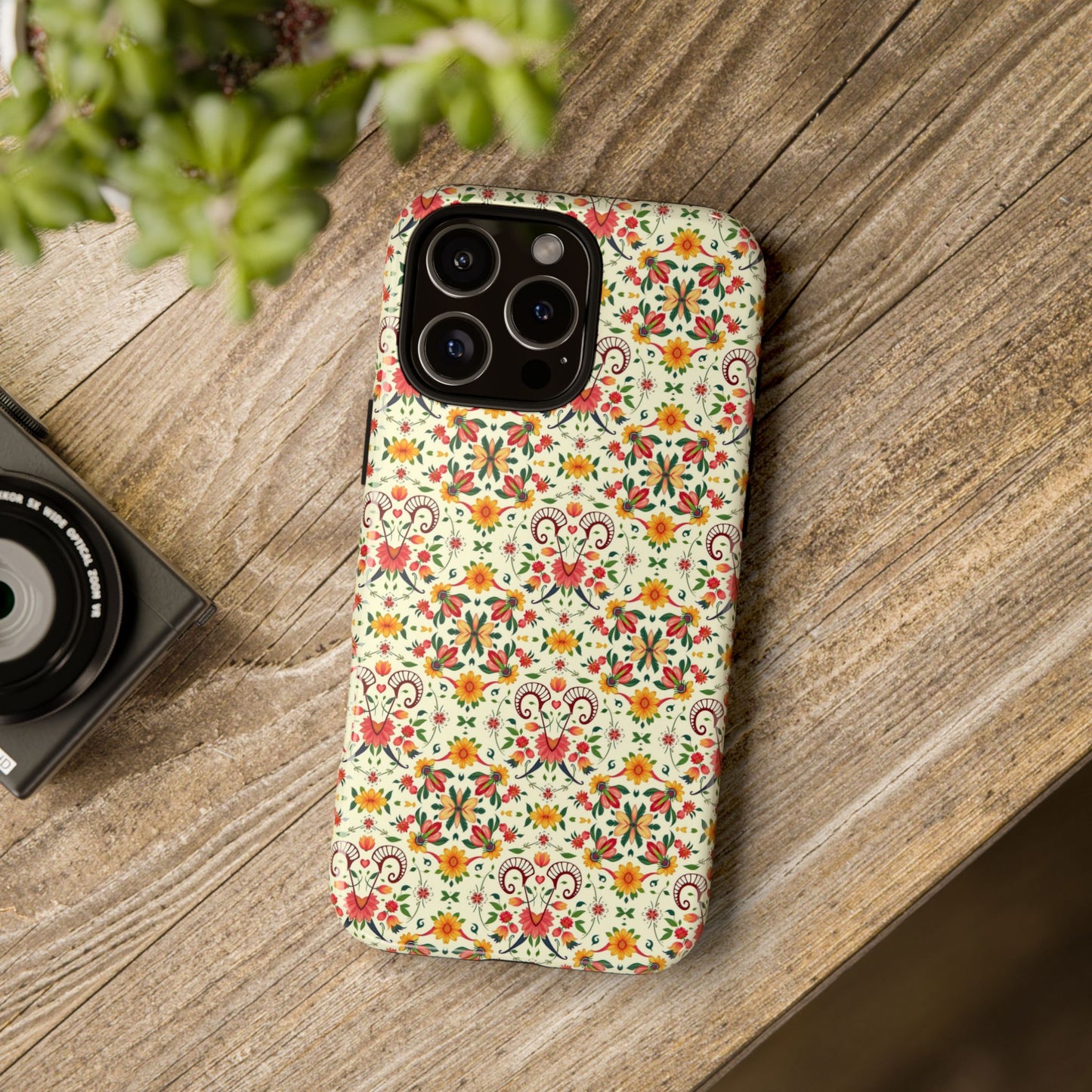 Tough Cases, Aries, Zodiac, Flower Pattern