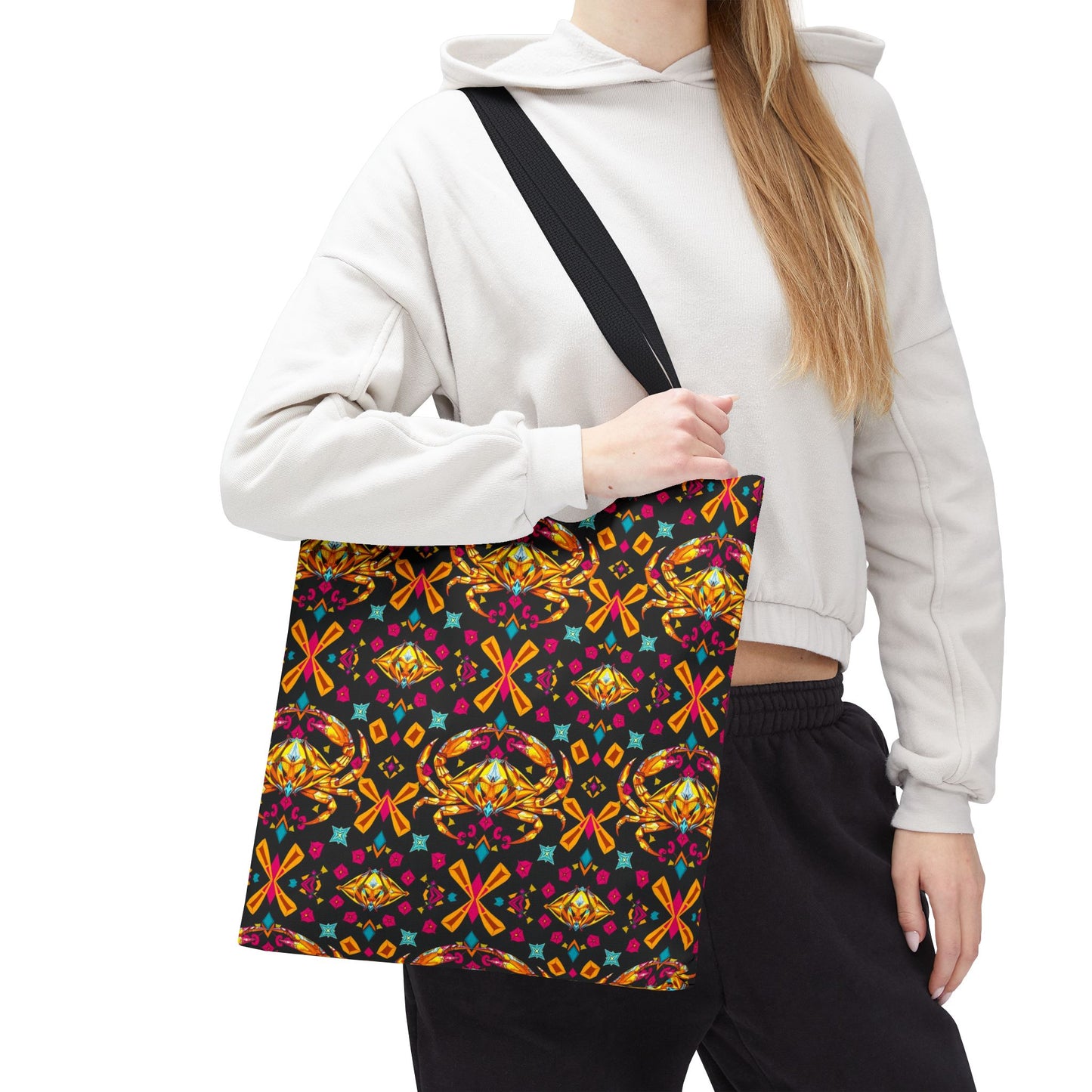 Tote Bag (AOP), Cancer, Zodiac v1, Jewel Pattern