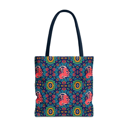 Tote Bag (AOP), Capricorn, Zodiac v1, Flower Pattern