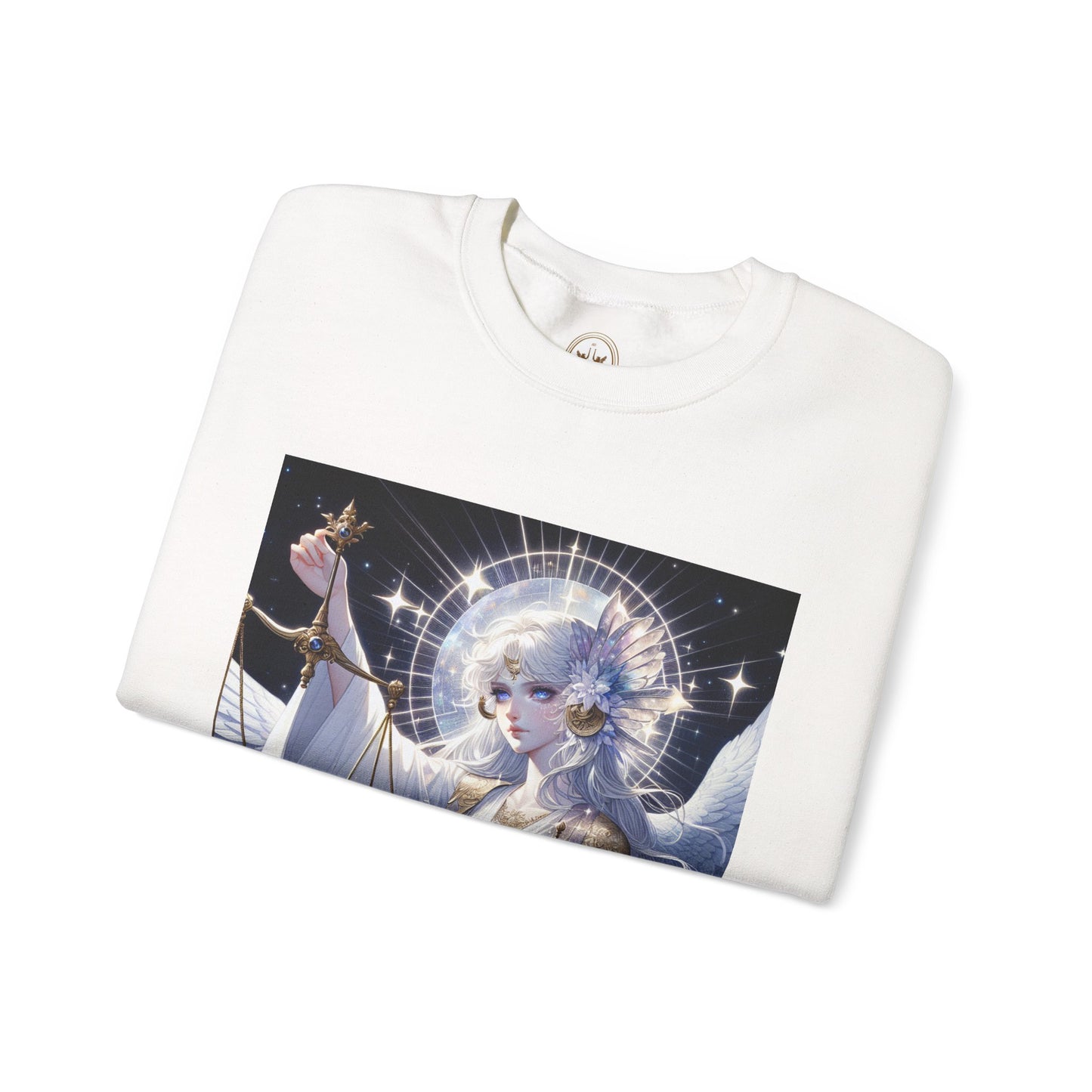 Unisex Heavy Blend™ Crewneck Sweatshirt,anime angel, Libra Zodiac Design