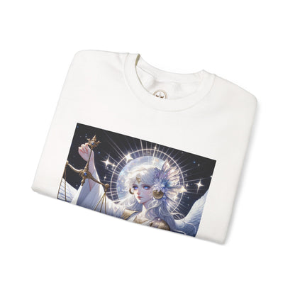 Unisex Heavy Blend™ Crewneck Sweatshirt,anime angel, Libra Zodiac Design