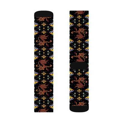 Sublimation Socks, Virgo, Zodiac v3, Jewel Pattern
