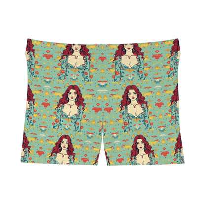 Women's Shorts, (AOP), Virgo, Zodiac v2, Sexy Pattern